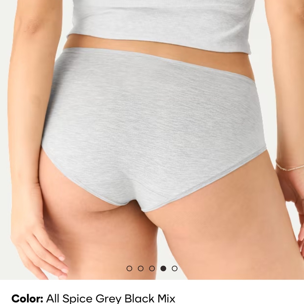 NWT 2 Pairs Bombas Super Soft High Rise Full  Briefs in Heather Gray & Black - Picture 3 of 7